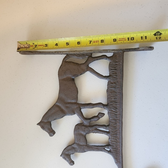 Vintage Heavy Cast Iron Rustic Sign Plant Hanger Wall Decor Equestrian Farmhouse - Picture 7 of 7